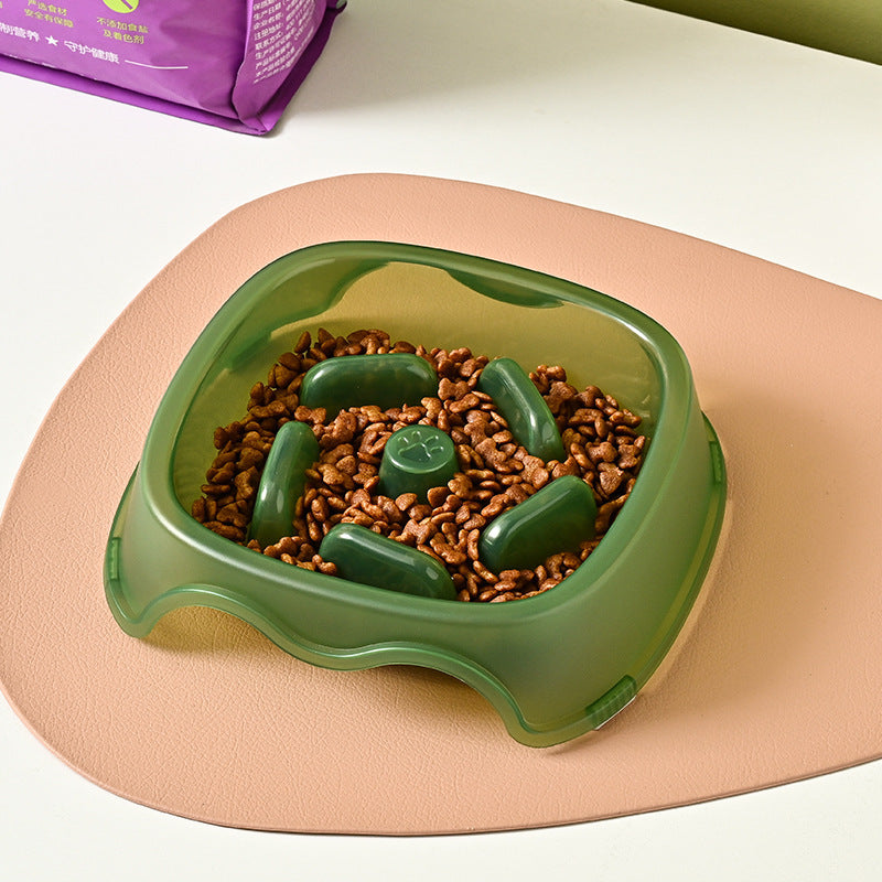 Anti Choking Pet Feeding Bowl With Slow Feed Design