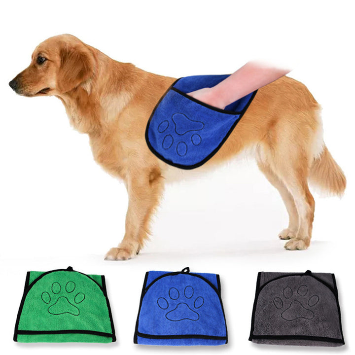 Absorbent Pet Bath Towel For Quick Drying And Cleaning