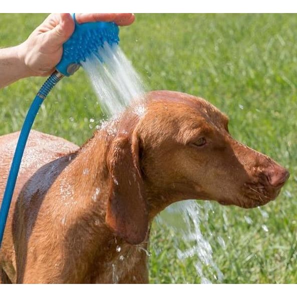 Silicone Pet Bathing Gloves With Shower Nozzle And Massage Brush