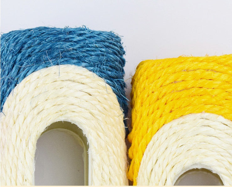 Three Piece Long Sisal Drum Pet Toy Set For Scratching And Play