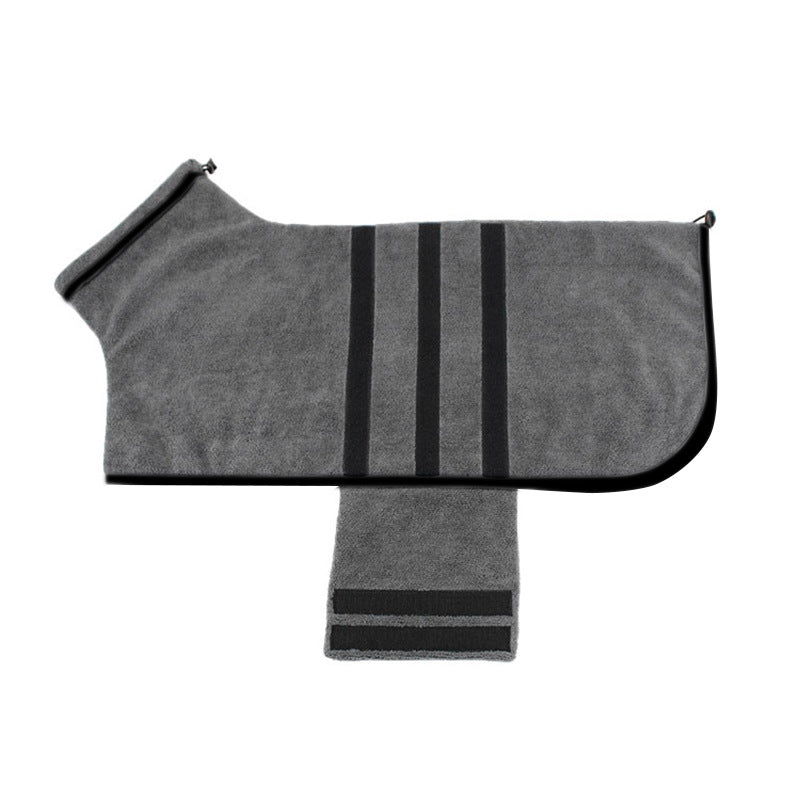 Adjustable Absorbent Pet Bathrobe Towel For Quick Drying Grooming