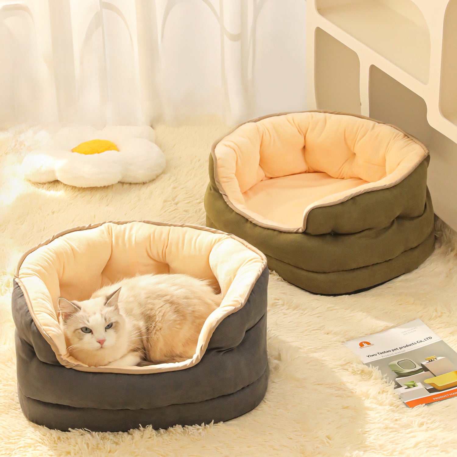 Plush Pet Sofa Bed With Thick Washable Warm Design
