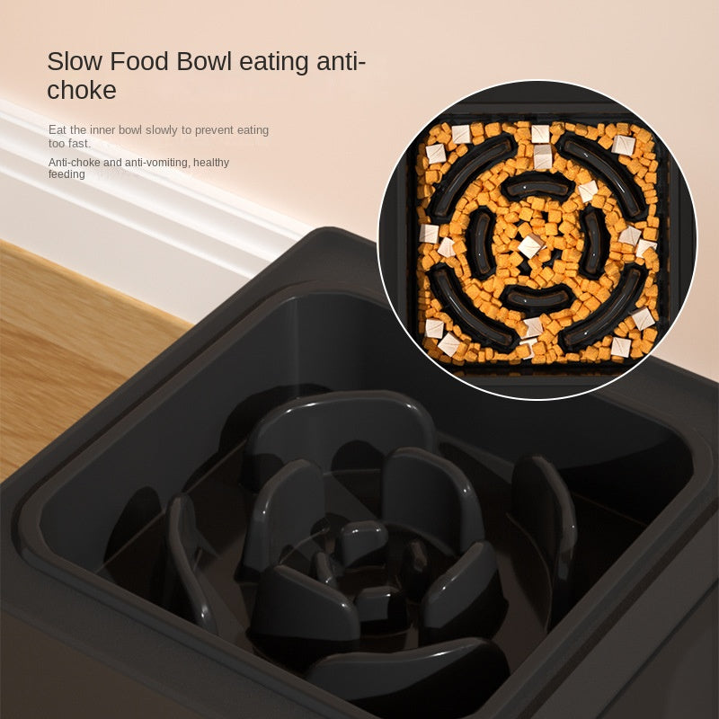 Adjustable Elevated Pet Double Bowl With Stainless Steel Stand
