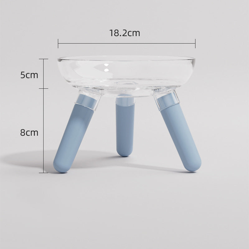 Anti Knock Transparent Glass Pet Feeding Bowl For Food And Water