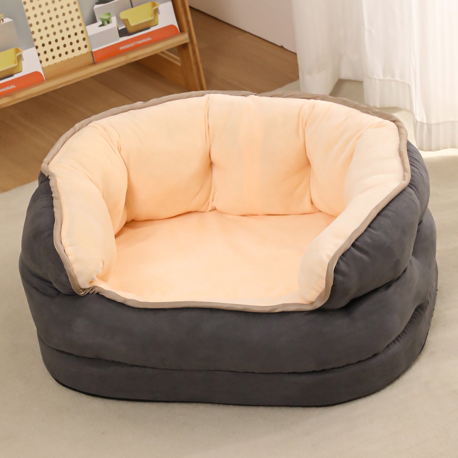 Plush Pet Sofa Bed With Thick Washable Warm Design