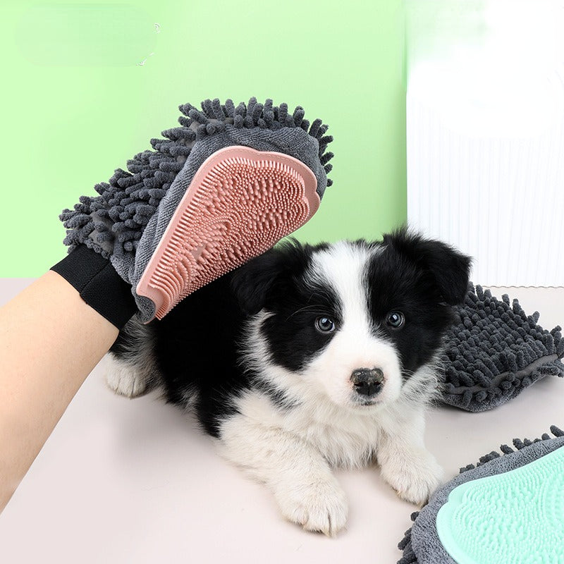 2 In 1 Pet Bathing Brush Glove For Grooming And Massage