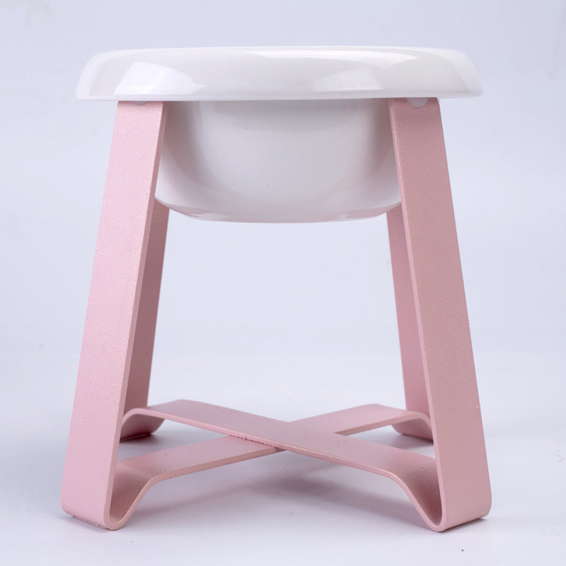 Creative Anti Slip Pet Feeding Bowl With Iron Stand Design