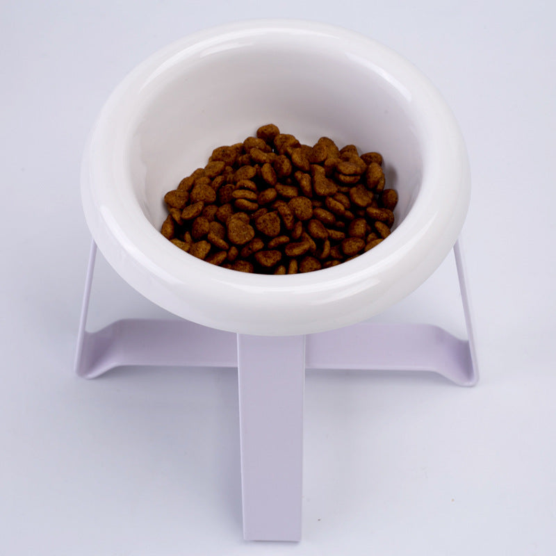 Creative Anti Slip Pet Feeding Bowl With Iron Stand Design