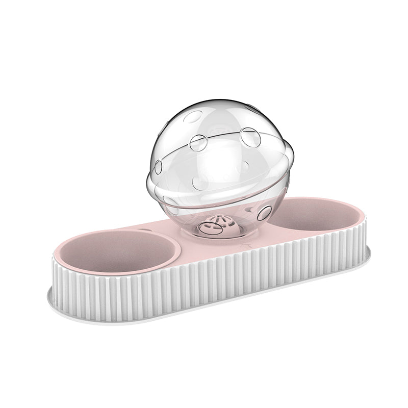 Automatic Plastic Pet Feeder And Water Dispenser Bowl For Food And Hydration