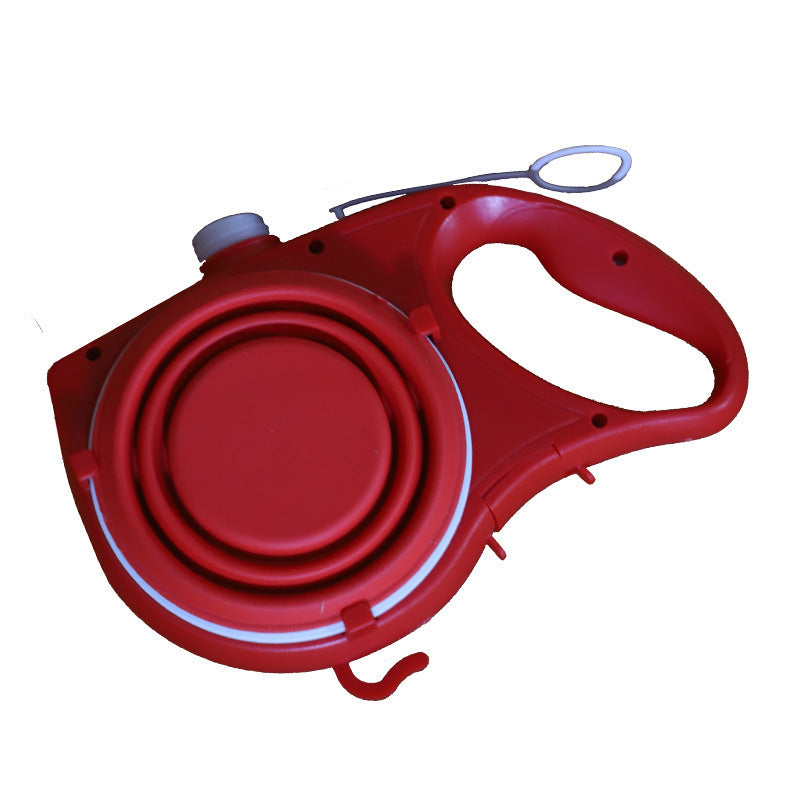 Multifunctional Portable Pet Leash With Built In Water Bottle