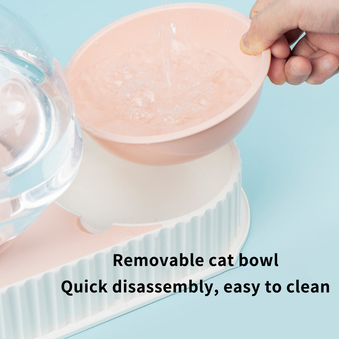 Automatic Plastic Pet Feeder And Water Dispenser Bowl For Food And Hydration