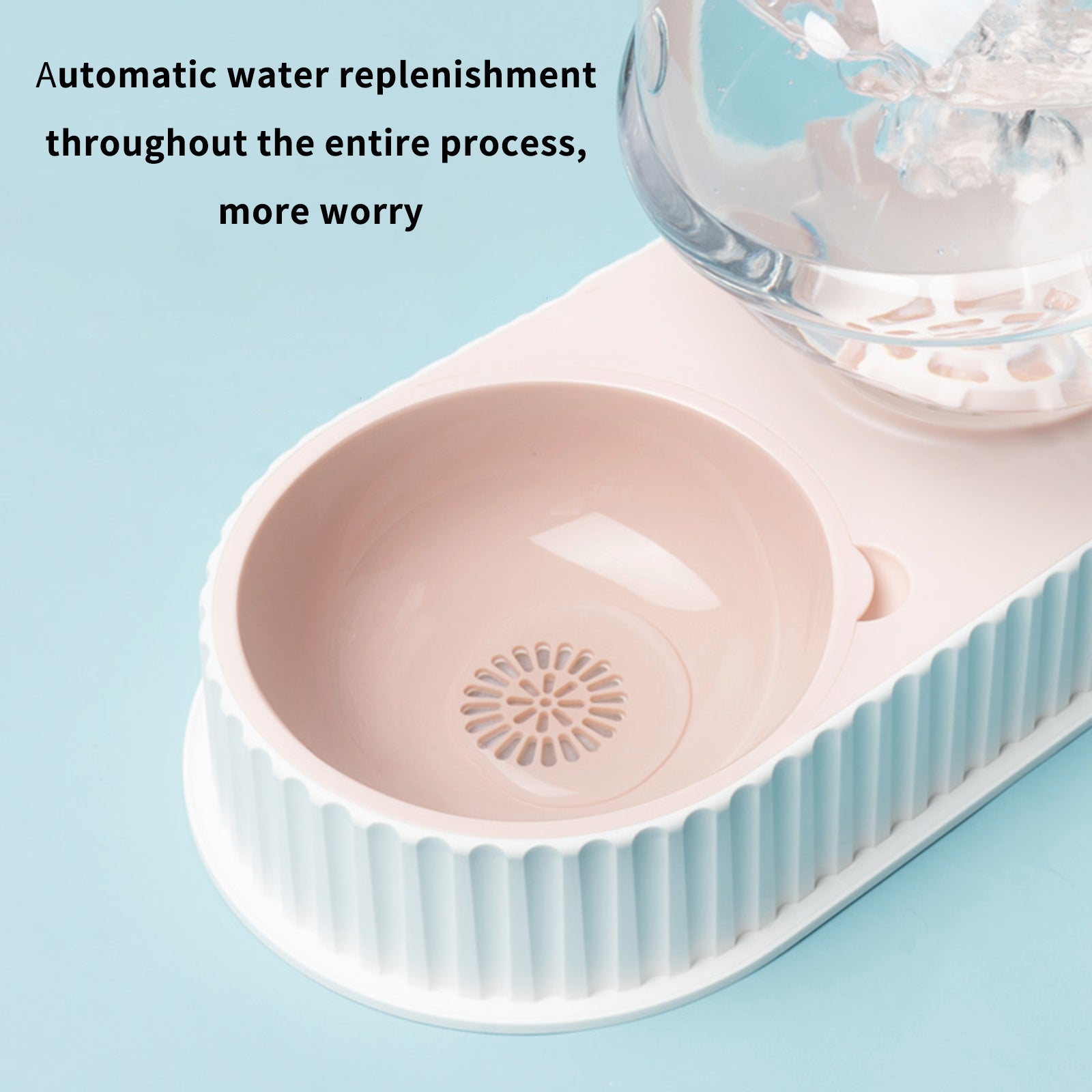 Automatic Plastic Pet Feeder And Water Dispenser Bowl For Food And Hydration