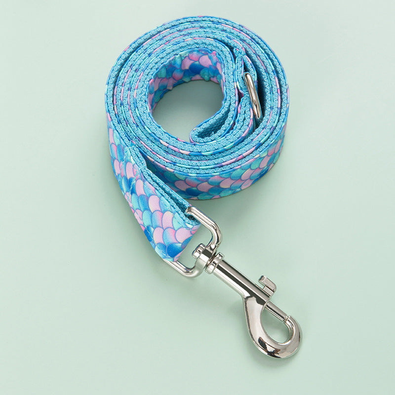 Mermaid Style Pet Collar And Leash Set For Daily Use
