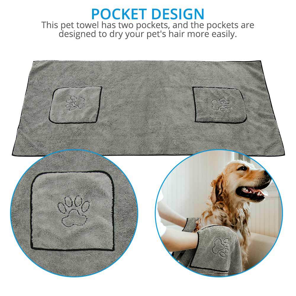 Super Absorbent Large Pet Bathrobe Towel For Quick Drying