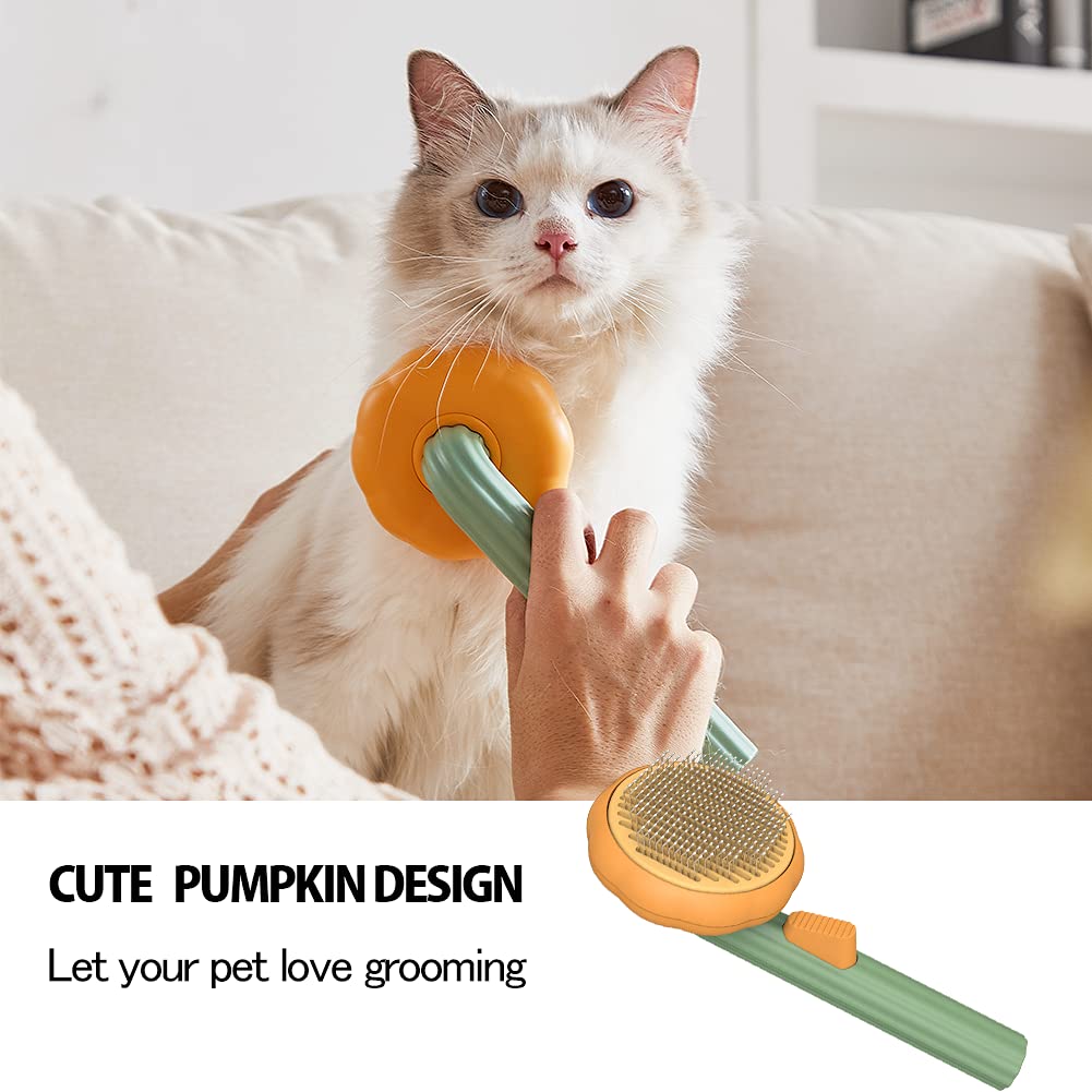 Self Cleaning Pet Slicker Brush For Gentle Grooming And Hair Removal