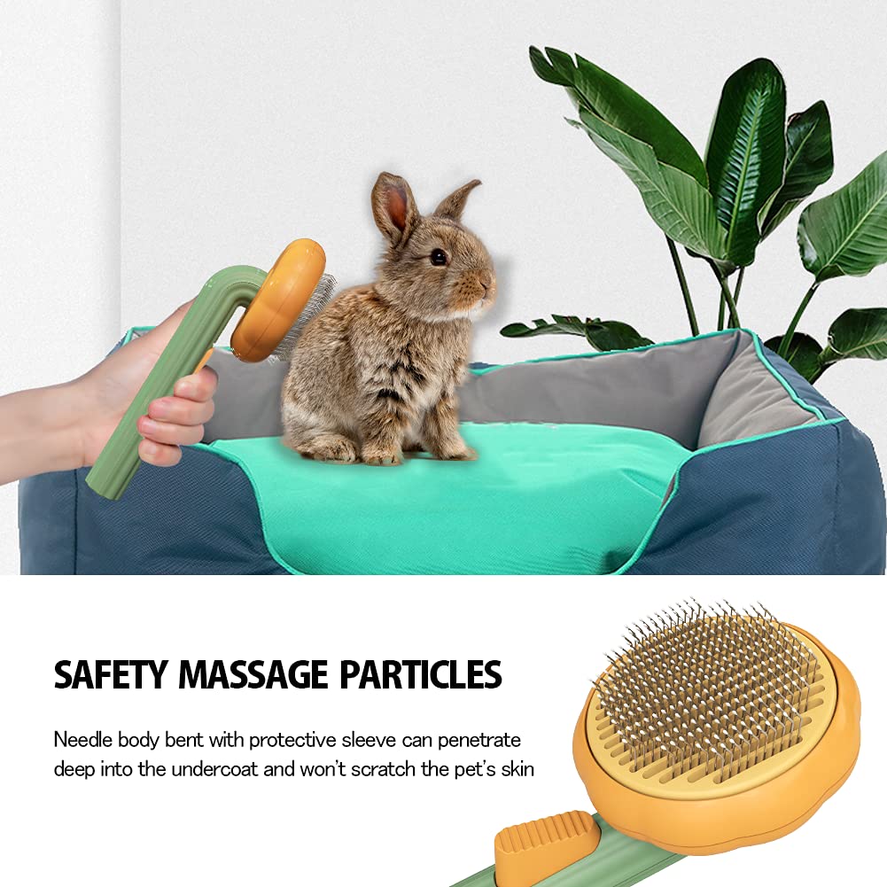 Self Cleaning Pet Slicker Brush For Gentle Grooming And Hair Removal