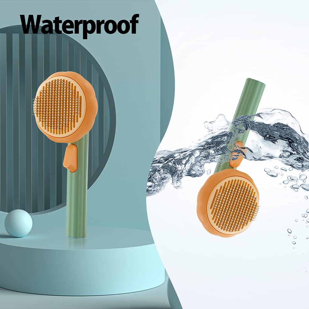 Self Cleaning Pet Slicker Brush For Gentle Grooming And Hair Removal