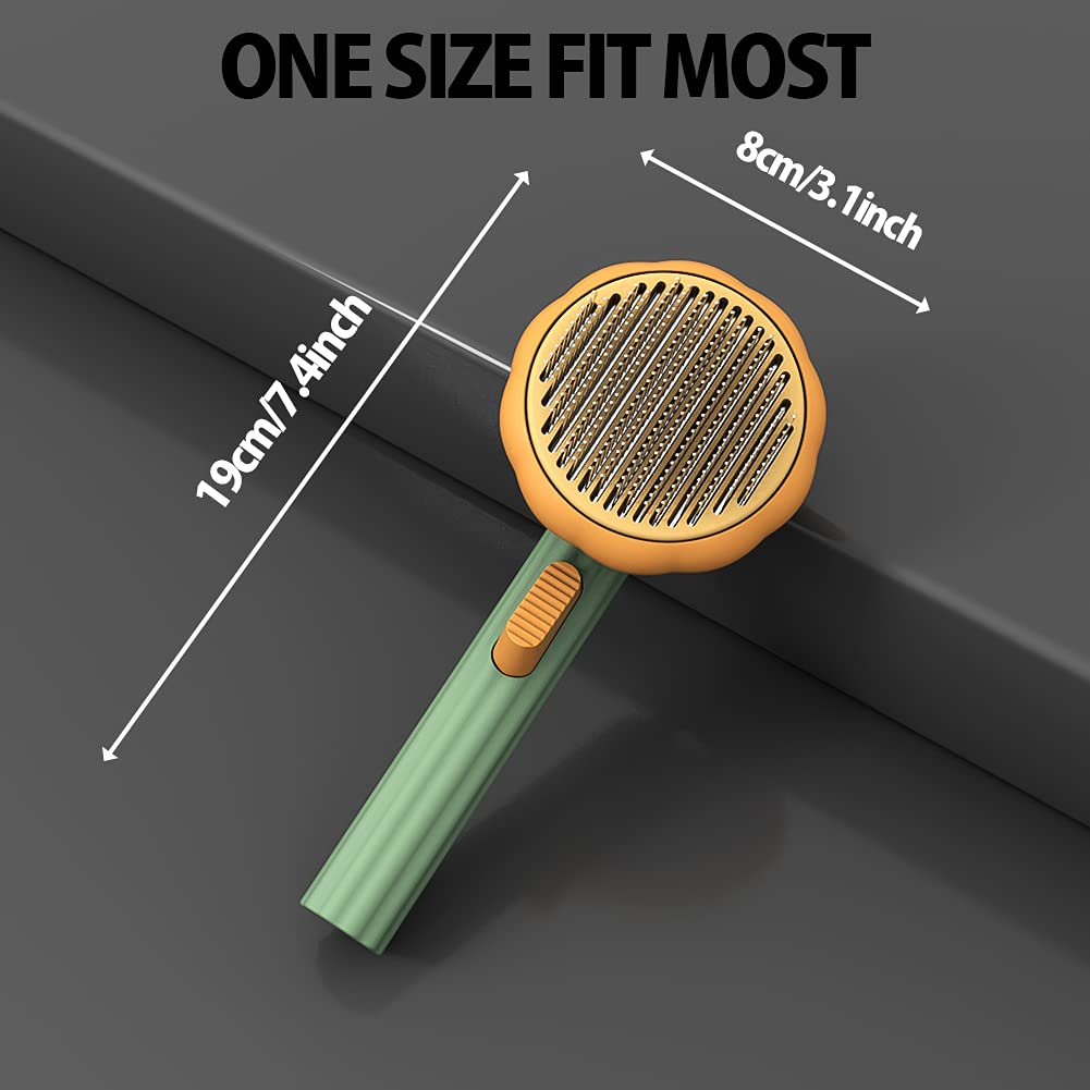 Self Cleaning Pet Slicker Brush For Gentle Grooming And Hair Removal