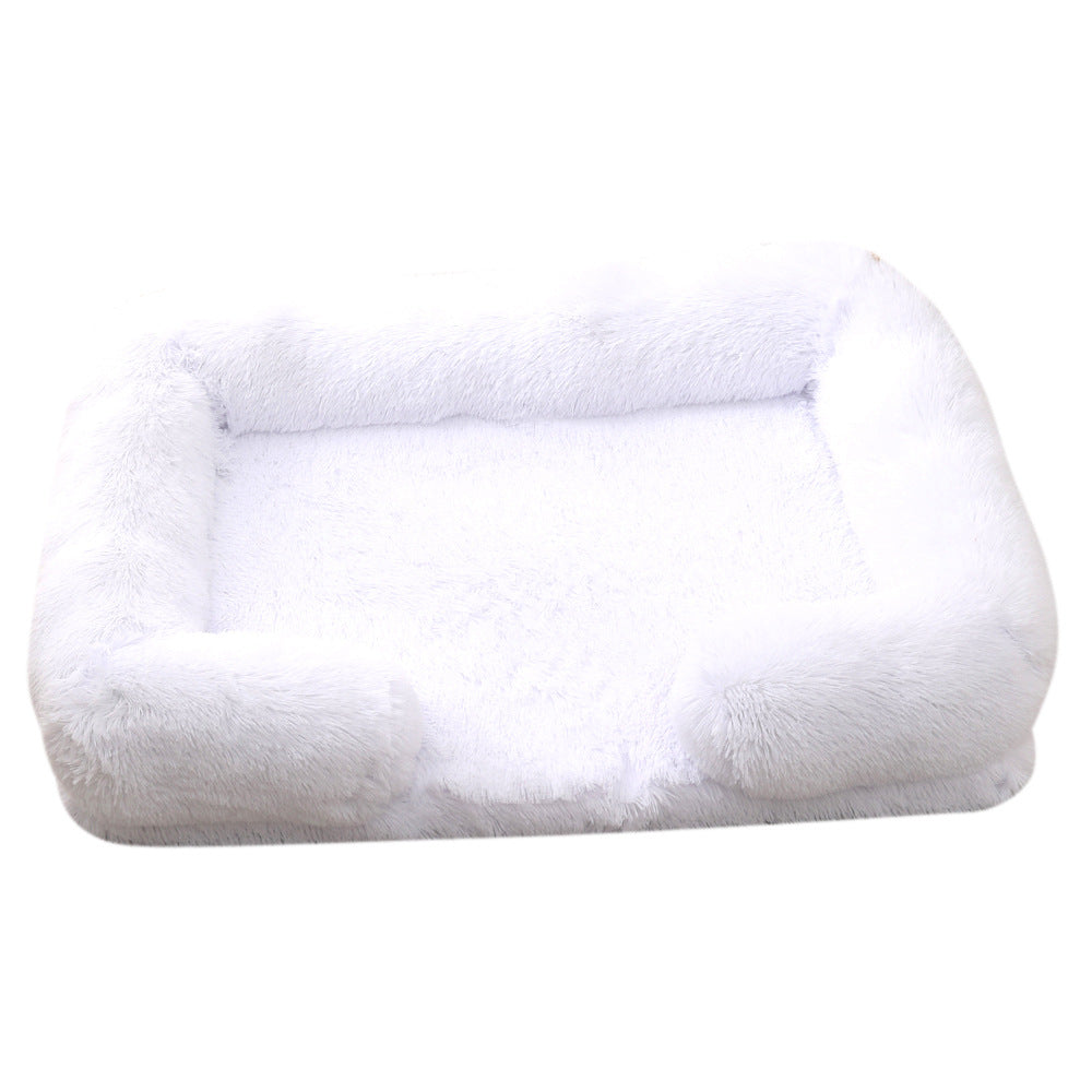 Plush Round Pet Bed For Warm And Cozy Winter Sleep