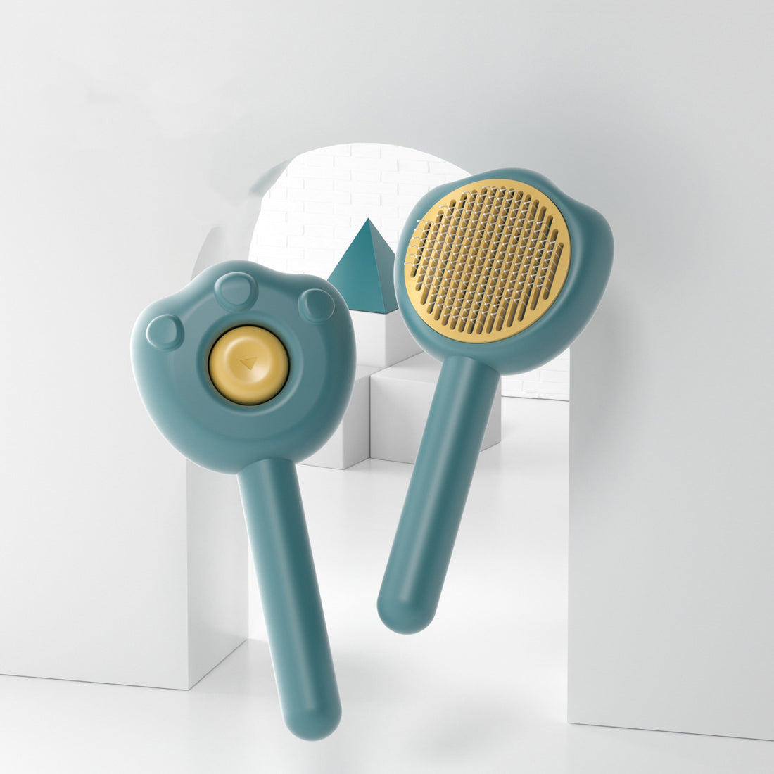Self Cleaning Pet Grooming Comb For Hair Removal And Gentle Brushing