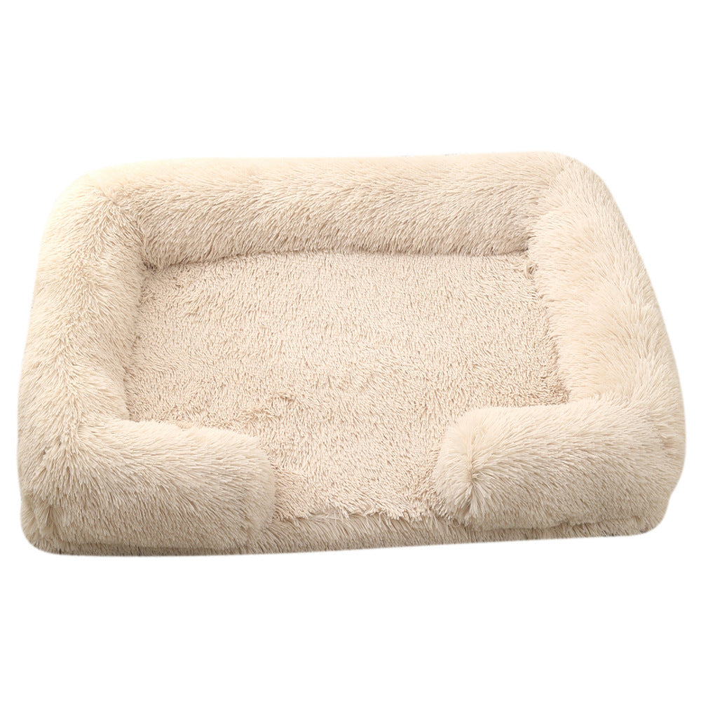 Plush Round Pet Bed For Warm And Cozy Winter Sleep
