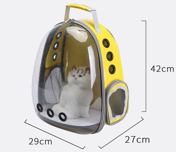Portable Pet Bubble Backpack Carrier With 360 Degree View Space Capsule Design