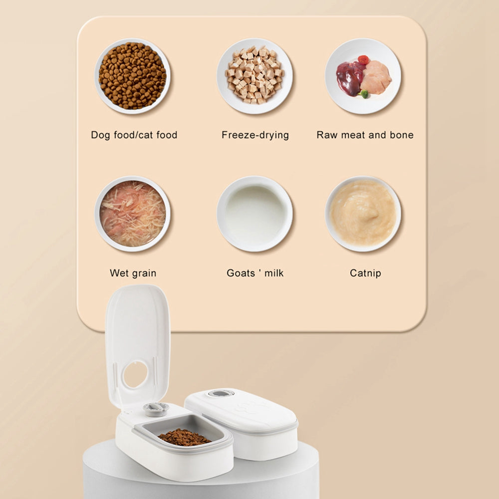 Smart Automatic Pet Food Feeder With Timer And Stainless Steel Bowl For Scheduled Feeding