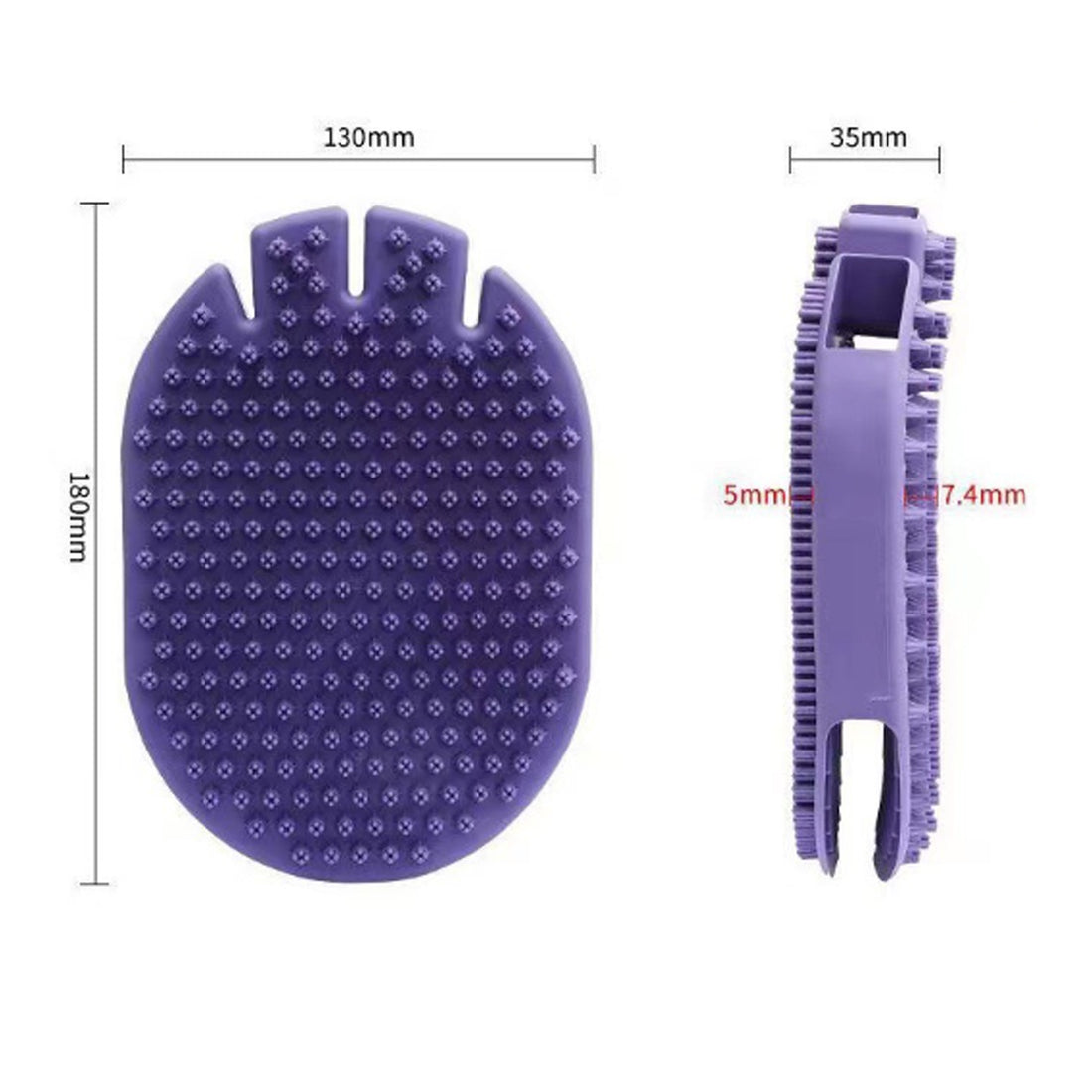 Soft Bristle Dual Sided Pet Shampoo Brush For Grooming And Cleaning