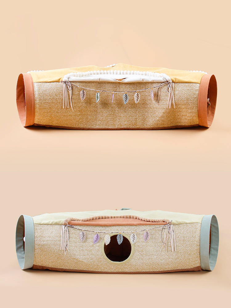 Interactive Pet Tunnel Net Toy With Rolling Ball And Hide And Seek Play