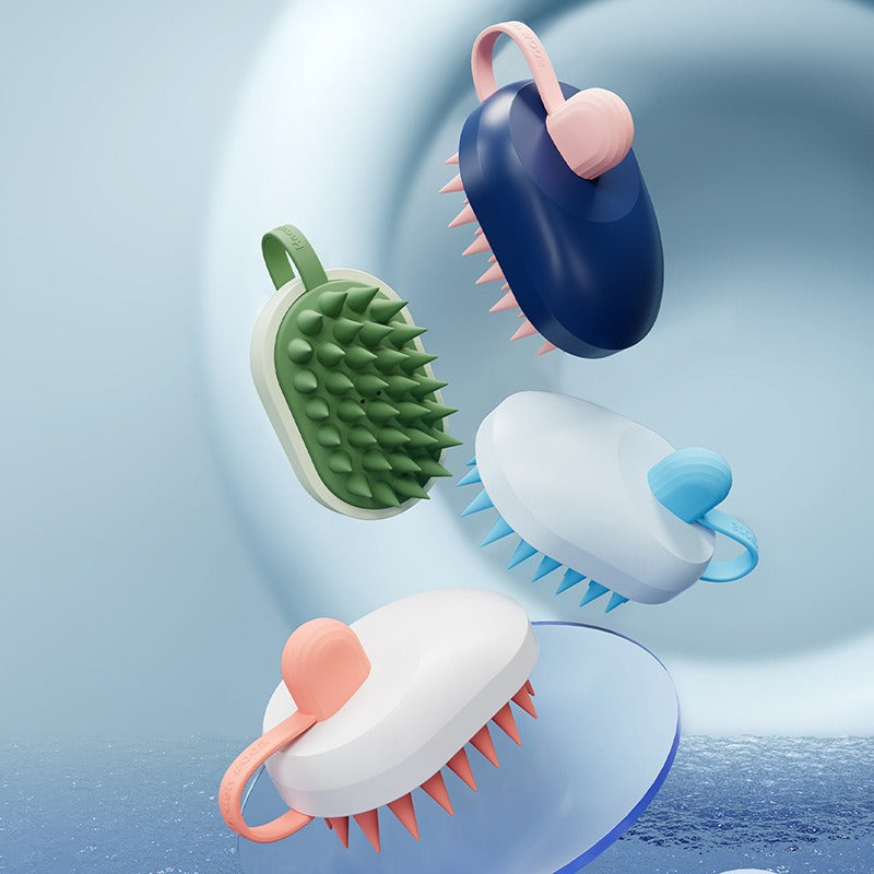 Soft Gel Pet Shampoo Brush For Bath Massage And Cleaning