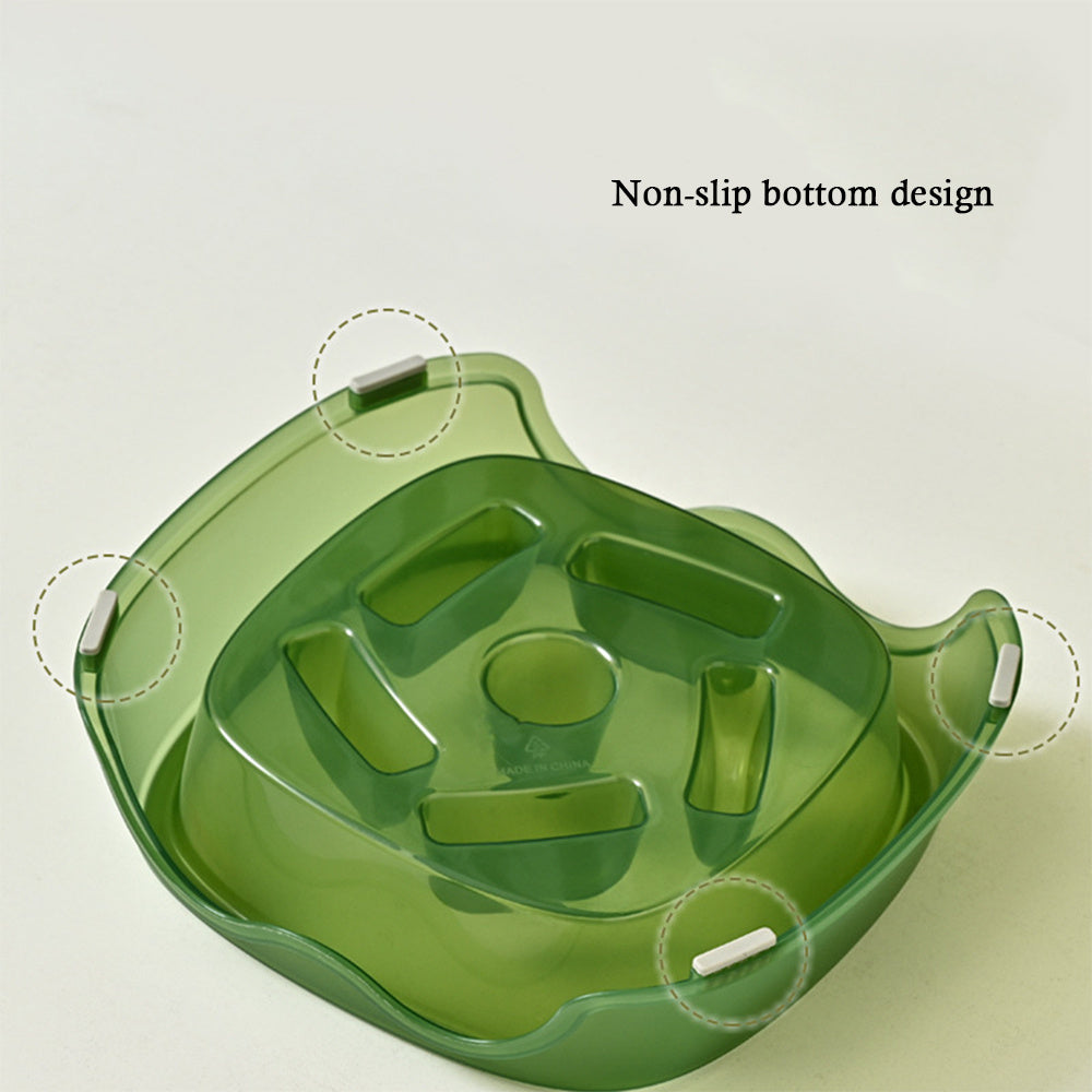 Anti Choking Pet Feeding Bowl With Slow Feed Design