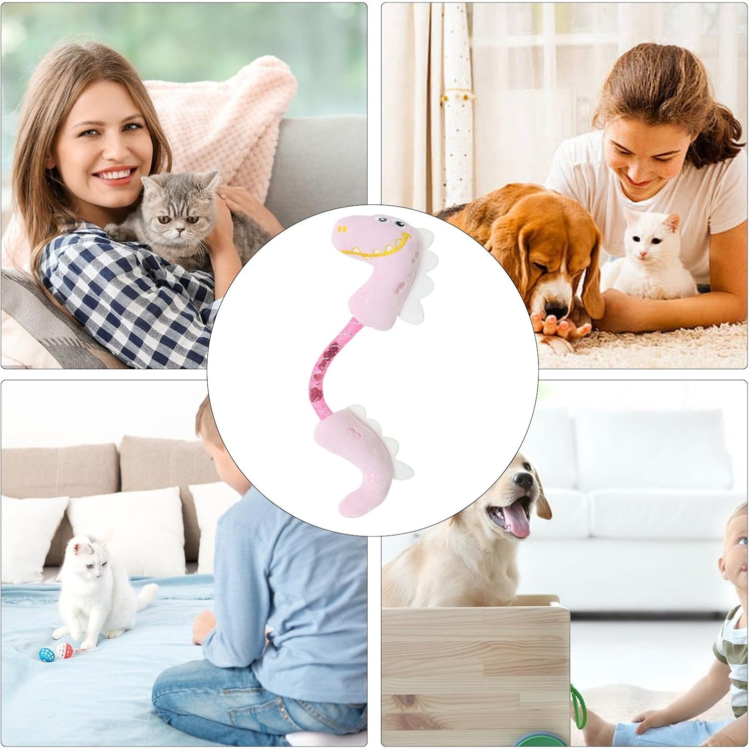 Interactive Pet Chew Rope Toy With Catnip For Teeth Cleaning And Play