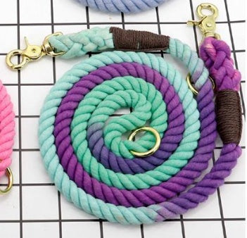 Multicolor Cotton Pet Long Leash For Comfortable Daily Use