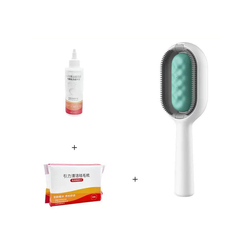 Pet Grooming Dematting Brush Comb With Hair Collection Tank For Cleaning And De Shedding