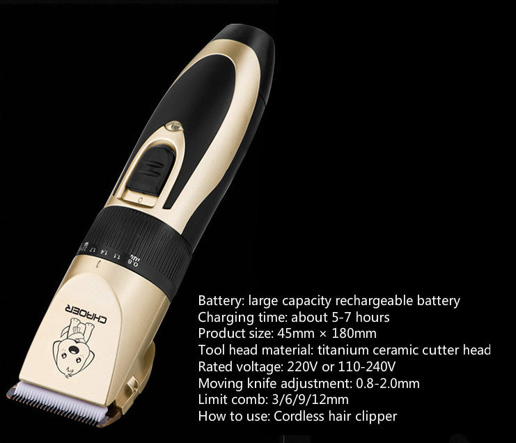 Professional Pet Grooming Hair Trimmer With Electric Nail Clipper