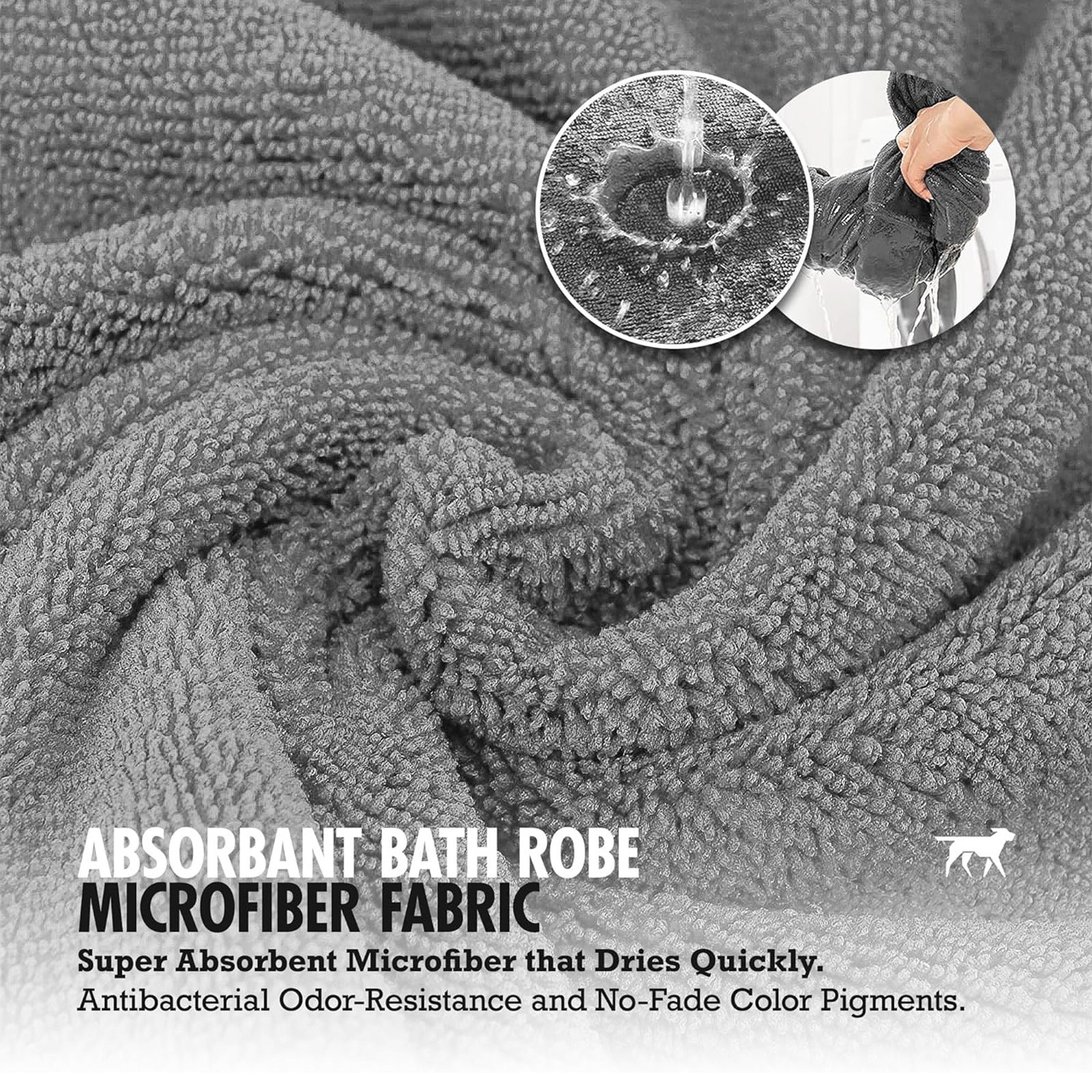 Super Absorbent Pet Bathrobe Towel Coat For Quick Drying Comfort
