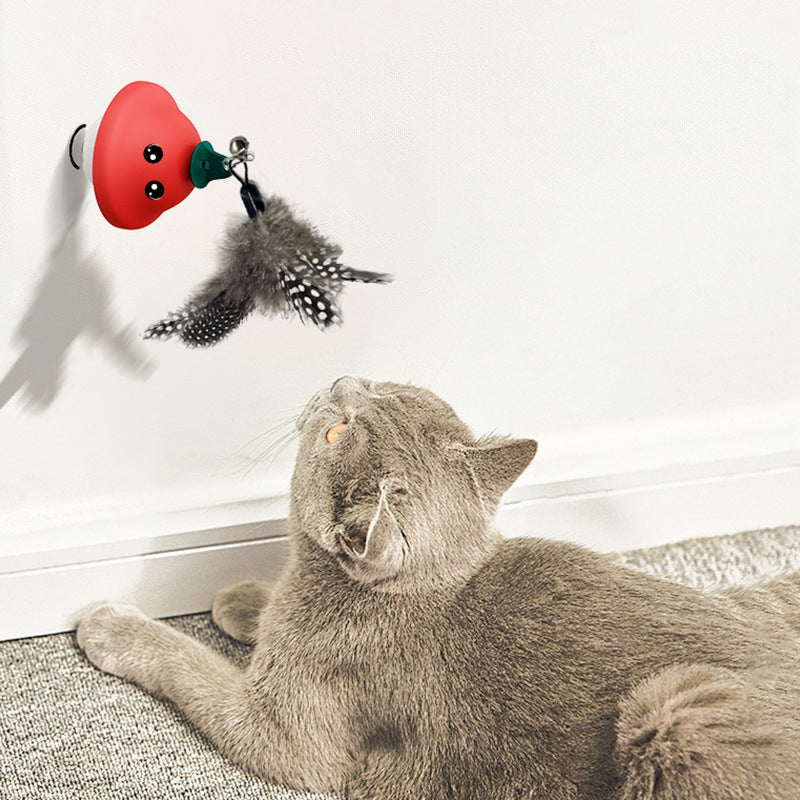 Suction Cup Retractable Pet Wand Toy For Indoor Exercise And Play