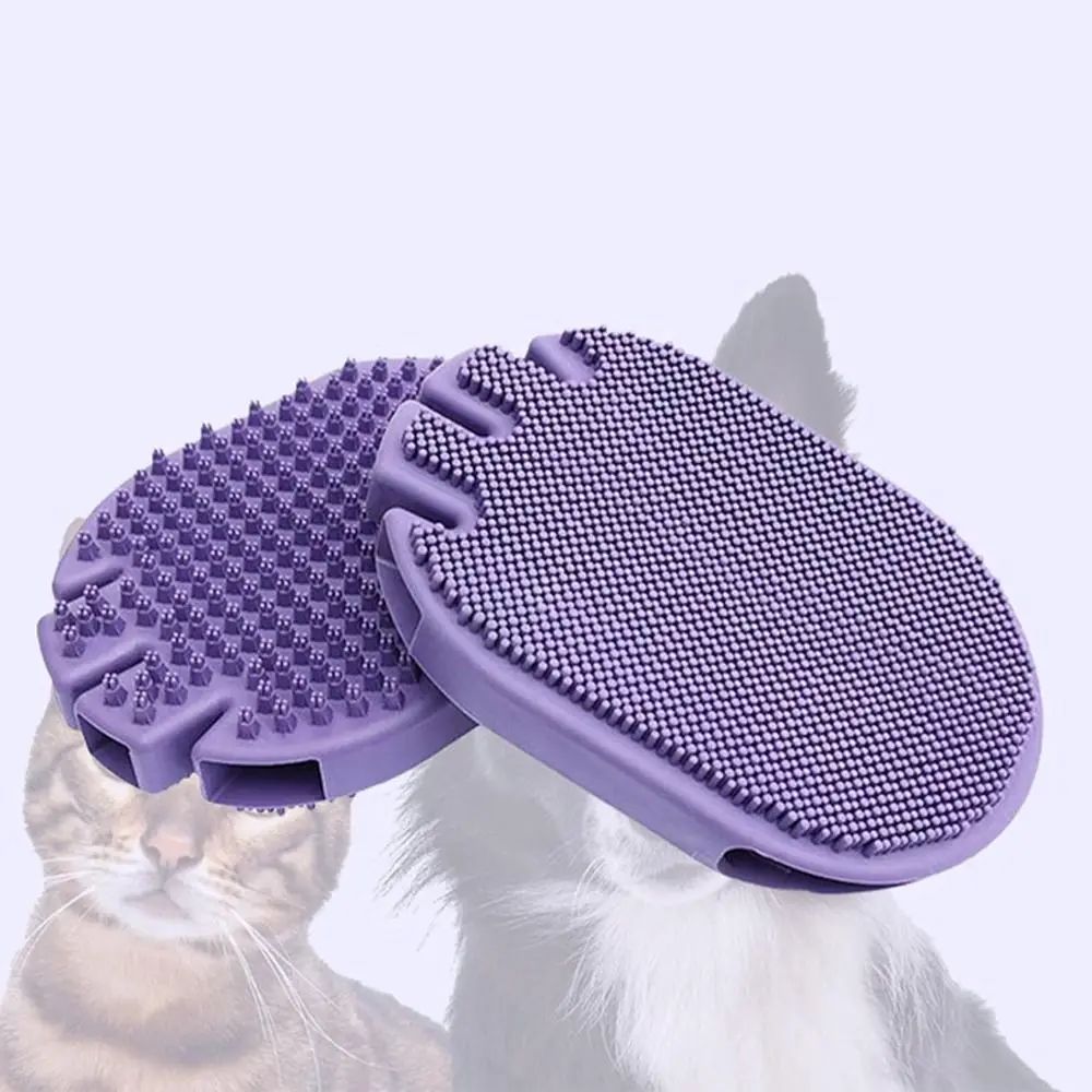 Soft Bristle Dual Sided Pet Shampoo Brush For Grooming And Cleaning