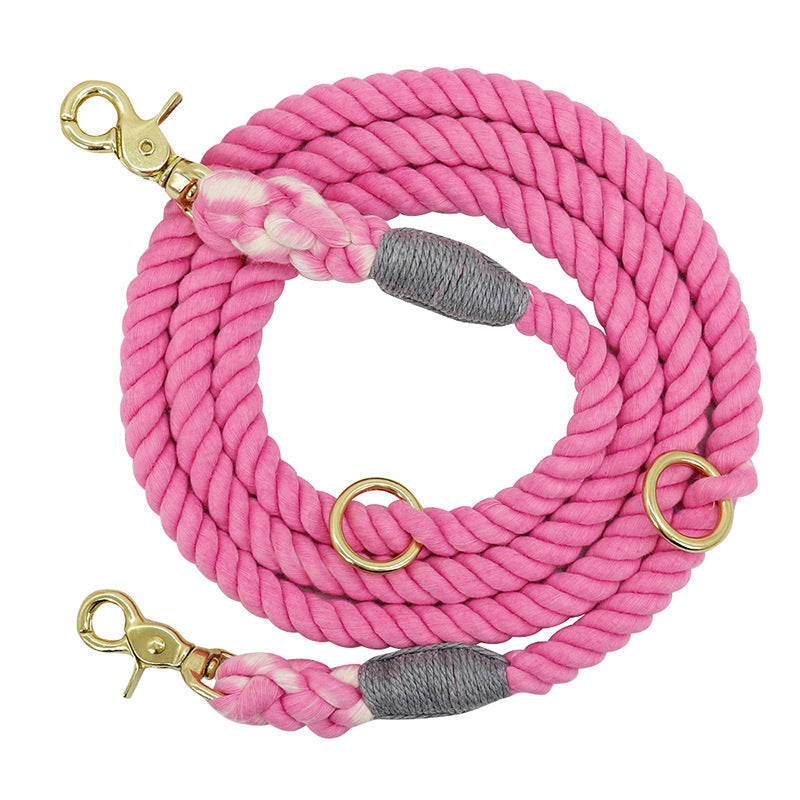 Multicolor Cotton Pet Long Leash For Comfortable Daily Use