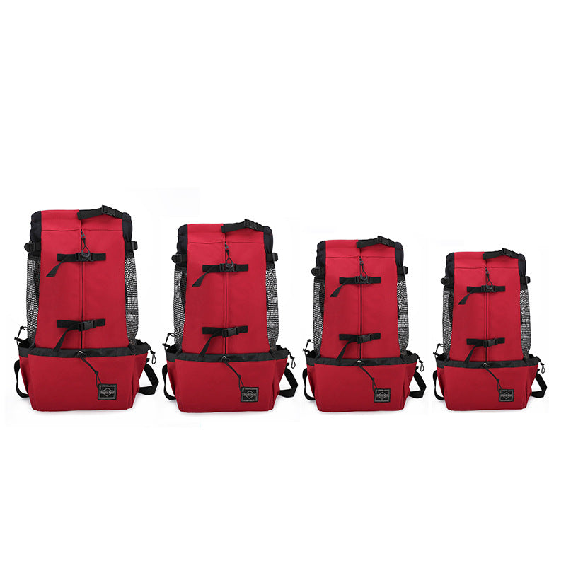 Portable Pet Carrier Backpack With Double Shoulder Straps For Travel