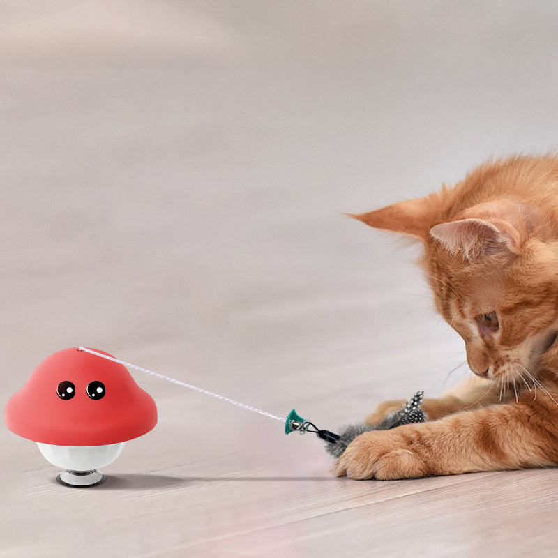 Suction Cup Retractable Pet Wand Toy For Indoor Exercise And Play