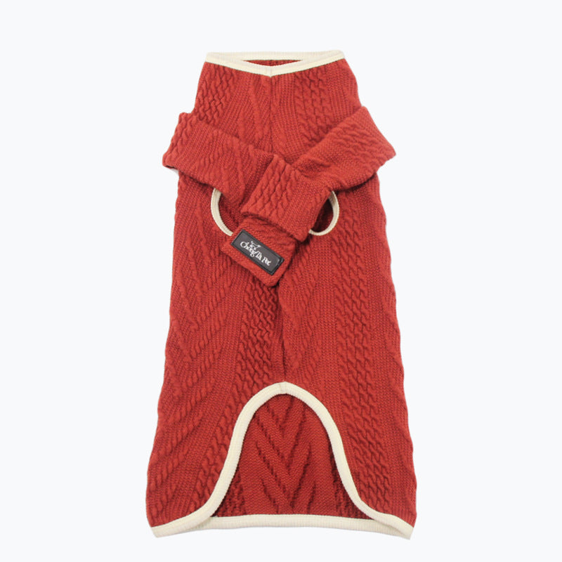 Vintage Twist Pet Sweater For Warmth And Classic Style