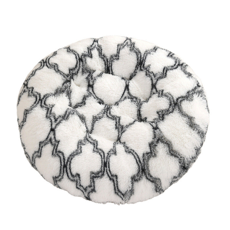 Round Plush Pet Bed Mat For Warm And Comfortable Sleep