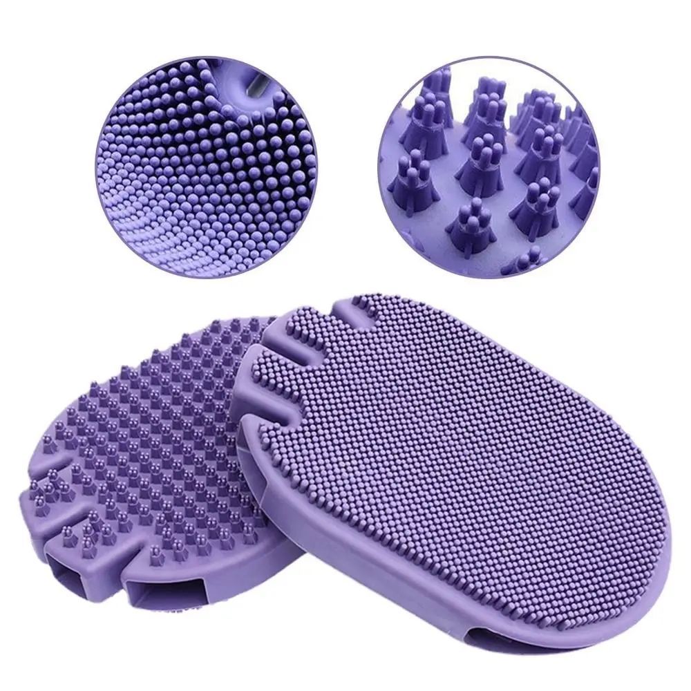 Soft Bristle Dual Sided Pet Shampoo Brush For Grooming And Cleaning