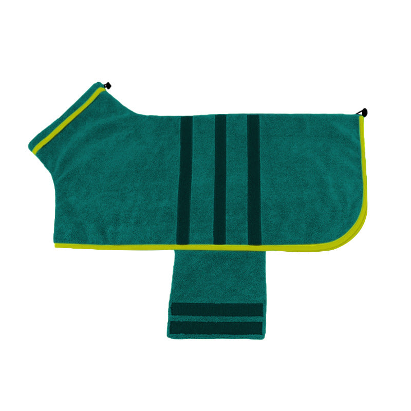 Adjustable Absorbent Pet Bathrobe Towel For Quick Drying Grooming