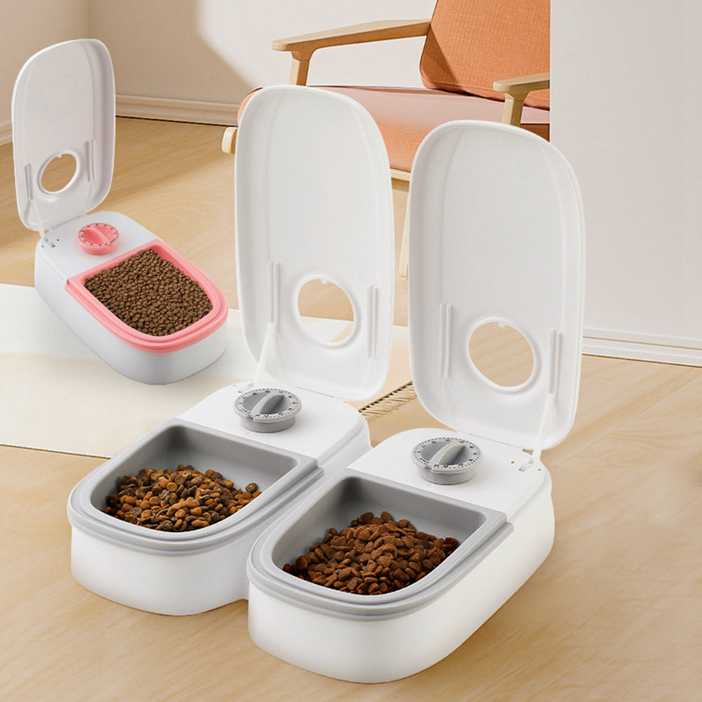 Smart Automatic Pet Food Feeder With Timer And Stainless Steel Bowl For Scheduled Feeding