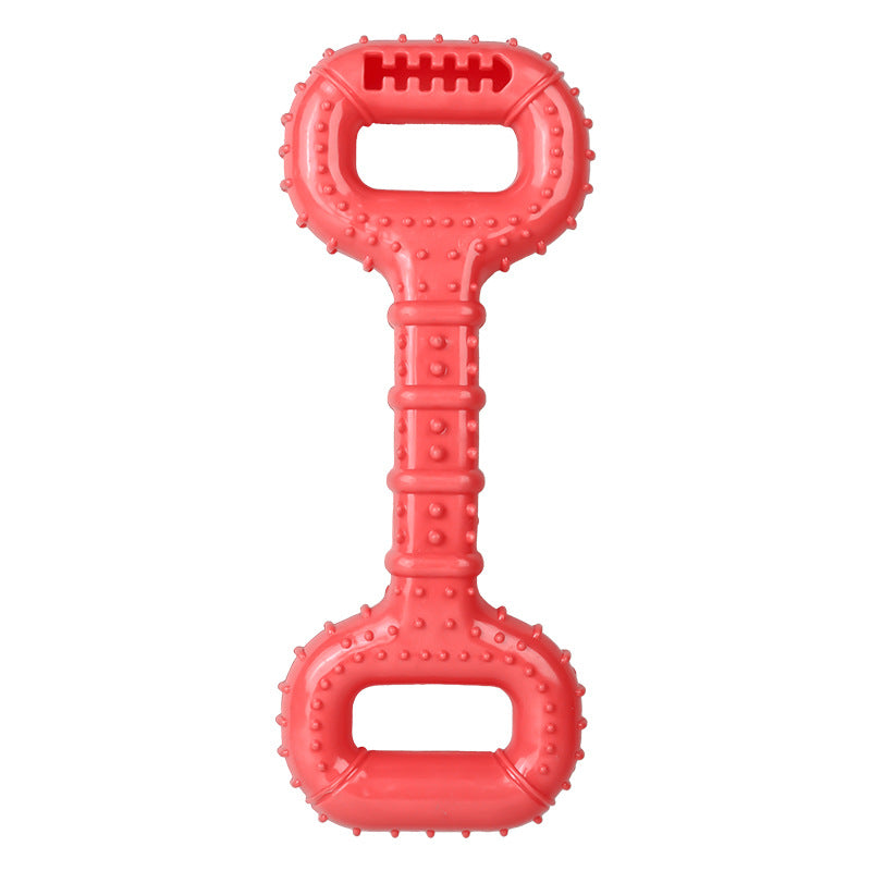 Long Lasting Interactive Pet Bone Chew Toy With Pull Band For Strong Chewers