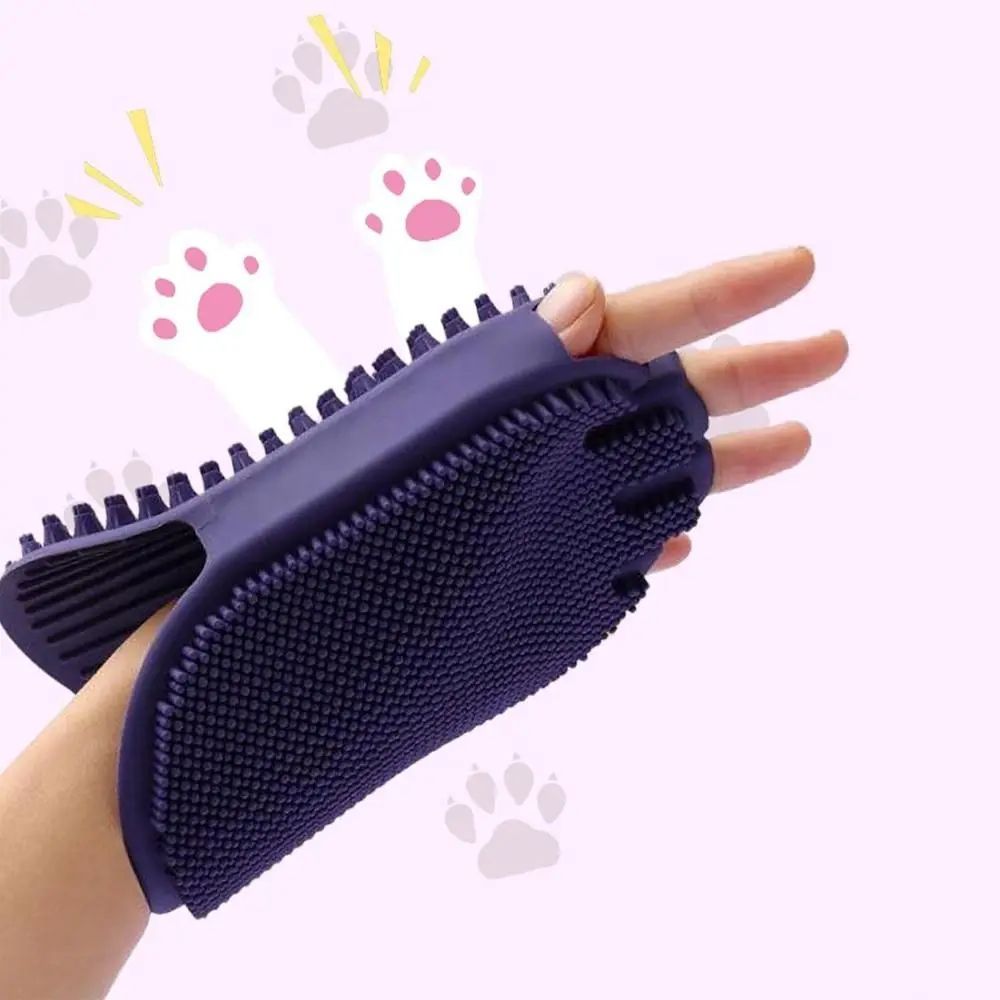 Soft Bristle Dual Sided Pet Shampoo Brush For Grooming And Cleaning