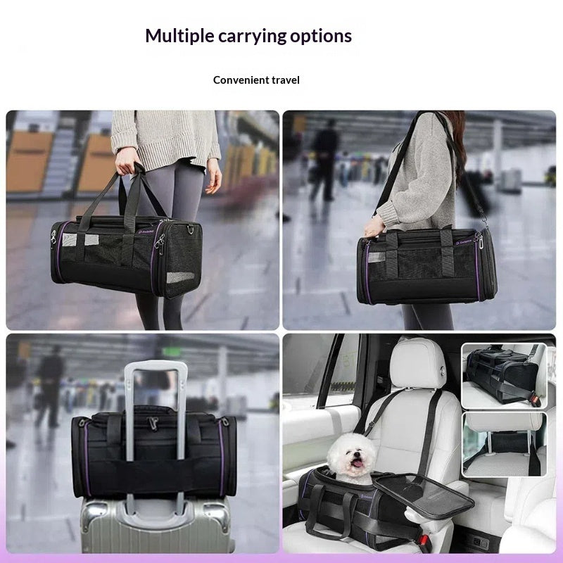 Portable Expandable Pet Travel Carrier Bag For Comfortable Air Travel