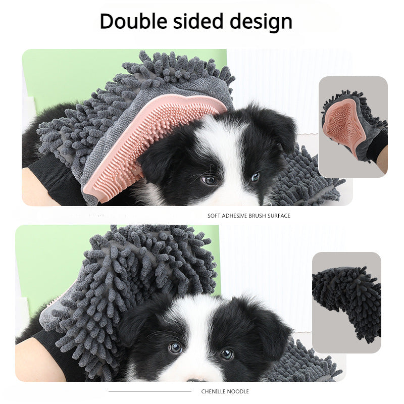 2 In 1 Pet Bathing Brush Glove For Grooming And Massage